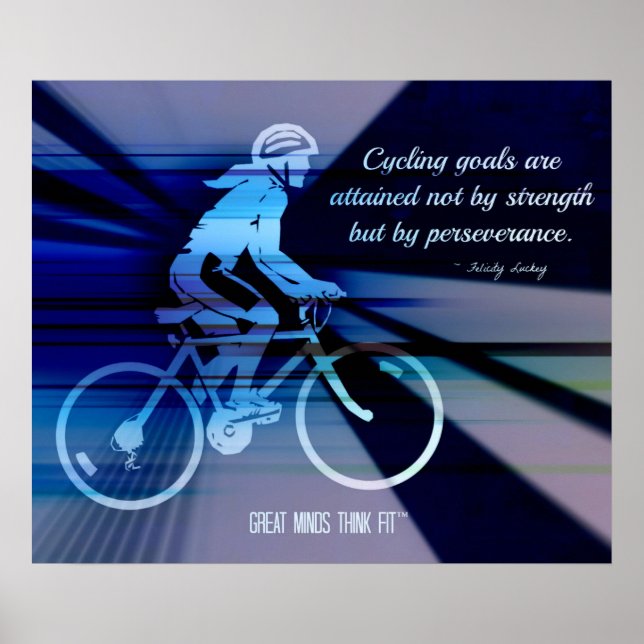 Cycling Poster with Quote for Perseverance (Front)
