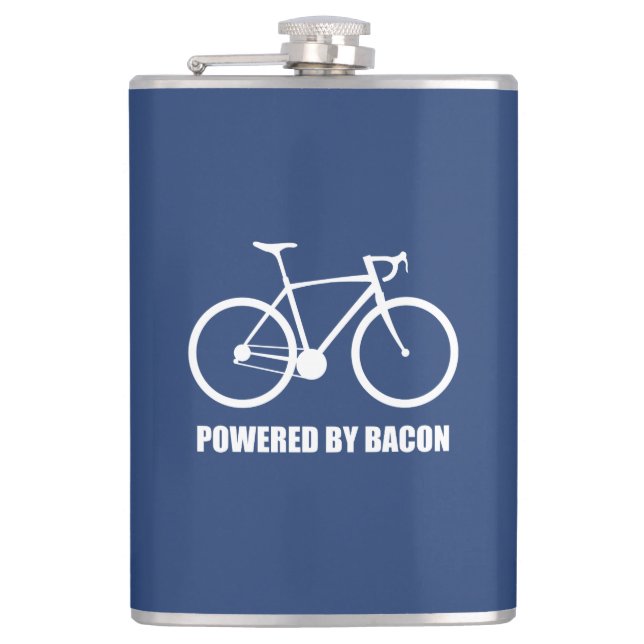 Cycling Powered By Bacon Flask (Front)