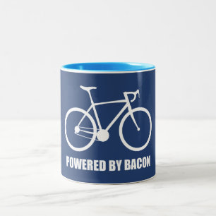 Cycling Powered By Bacon Two-Tone Coffee Mug