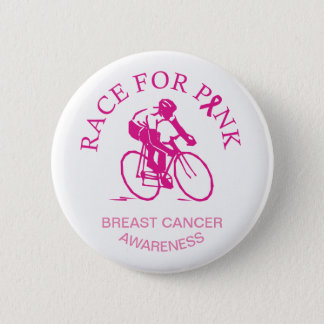 Cycling Race for Breast Cancer Awareness Button