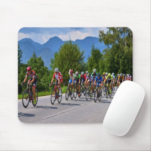 cycling race mouse pad