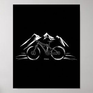 Cycling Racing Bicycle Motivation Mountain Bike Cl Poster