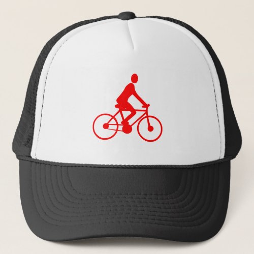 Cycling _ Red Trucker Hat