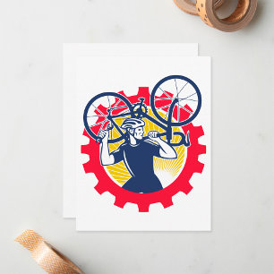 Cycling Repairs Cyclist Note Card