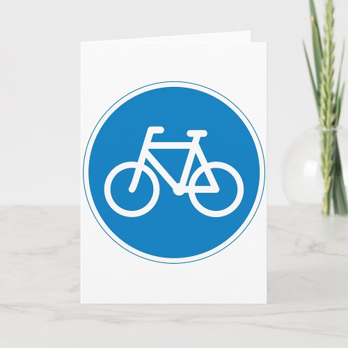 Cycling Road Sign Greeting Cards