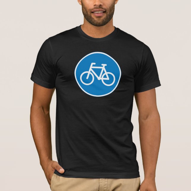 Cycling Road Sign Mens T-Shirt (Front)