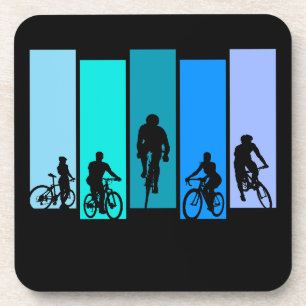 Cycling Silhouette Sports Beverage Coaster