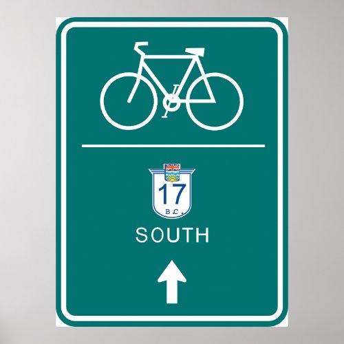 Cycling South Road Sign