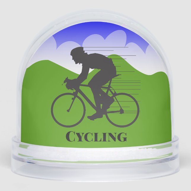 Cycling Sport Design Snow Globe (Front)