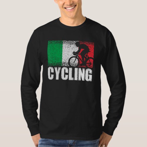 Cycling Sport Italy Flag Italian Bicycle Racing Cy T_Shirt