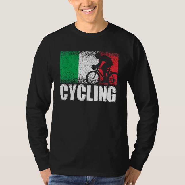 Cycling Sport Italy Flag Italian Bicycle Racing Cy T-Shirt (Front)
