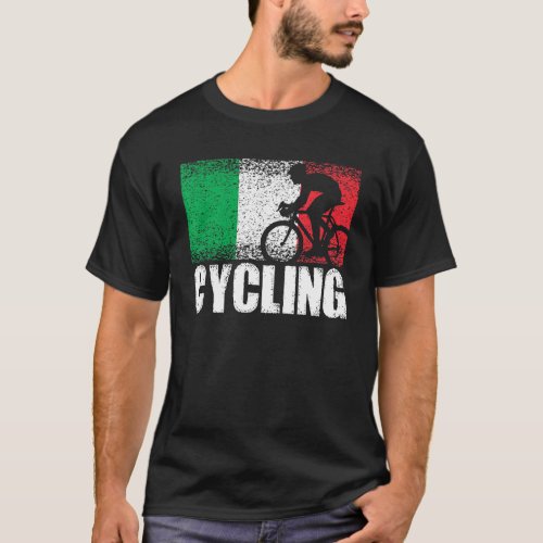 Cycling Sport Italy Flag Italian Bicycle Racing Cy T_Shirt