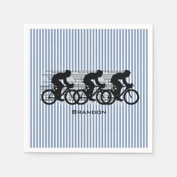 Cycling Stripes Design Napkins by SjasisSportsSpace at Zazzle