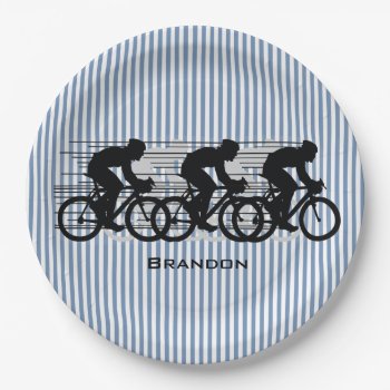 Cycling Stripes Design  Paper Plates by SjasisSportsSpace at Zazzle