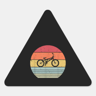 Cycling Style Bmx Rider Triangle Sticker