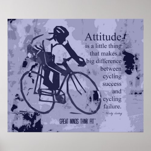 Cycling Success and Attitude Poster