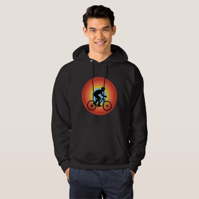 CYCLING SUNSET VINTAGE  HOODIE (Front Full)