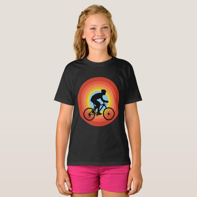 CYCLING SUNSET VINTAGE T-Shirt (Front Full)