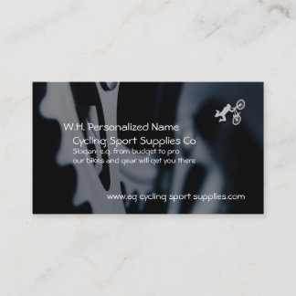 Cycling Supplies with sports bike logo Business Card