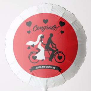 Cycling Tandem Romantic Wedding And Engagement Balloon