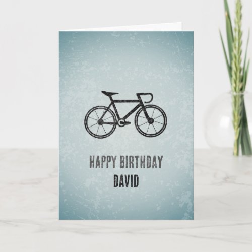 Cycling Theme _ RoadRacing Bicycle Mens Birthday Card