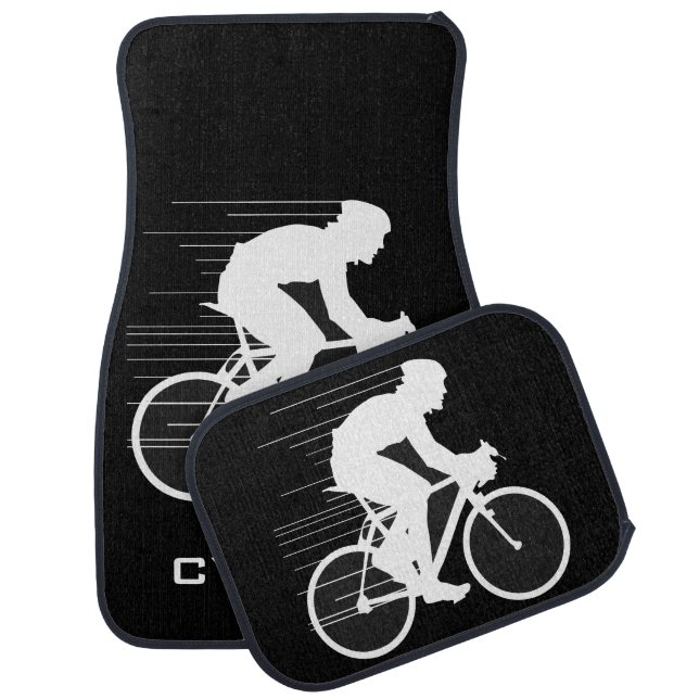 Cycling-Themed Car Mats (Set)