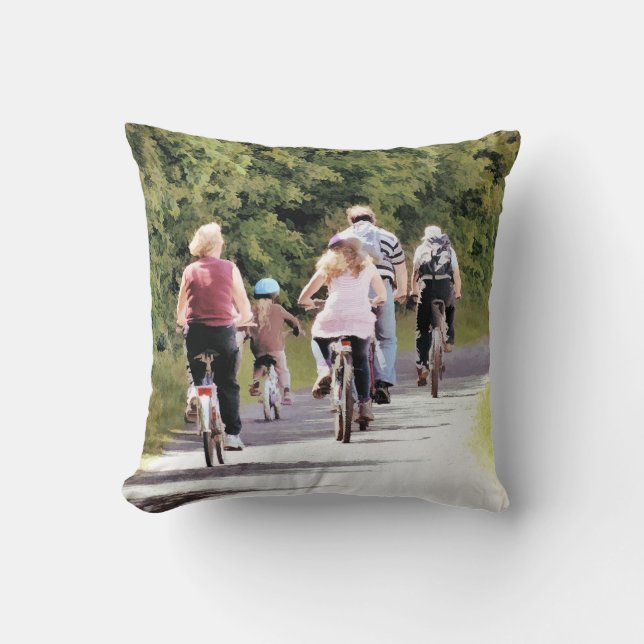 CYCLING THROW PILLOW (Front)