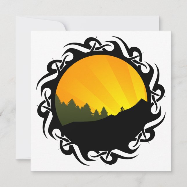 cycling : tribal mountain rayz invitation (Front)