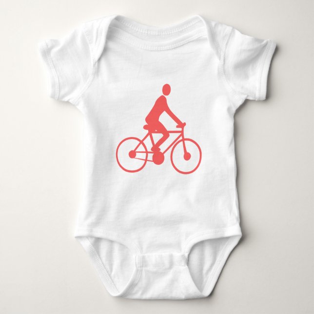 Cycling - Tropical Pink Baby Bodysuit (Front)