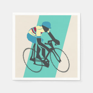 Cycling (Turquoise) Paper Napkins