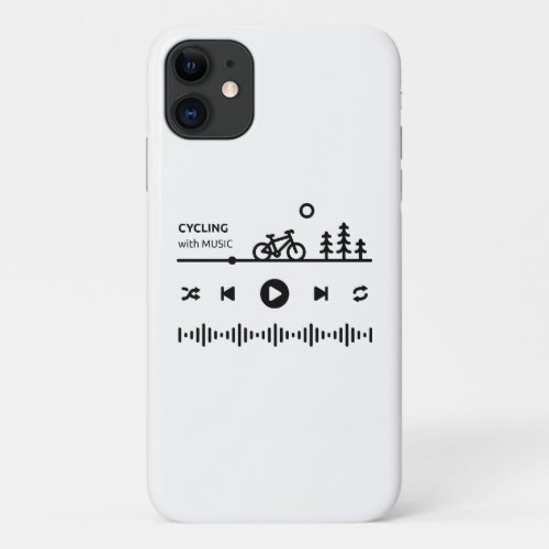 Cycling with Music iPhone 11 Case