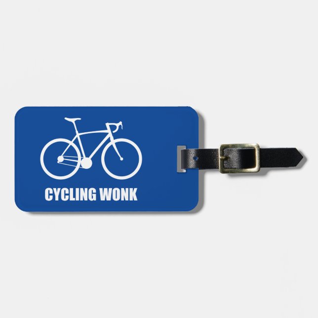 Cycling Wonk Luggage Tag (Front Horizontal)