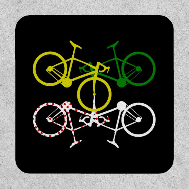 Cycling Yellow Green White Polka-Dot Jerseys Patch (Front)