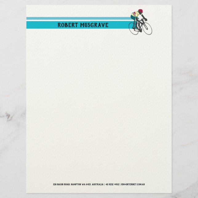 Cyclist #1 letterhead (Front)