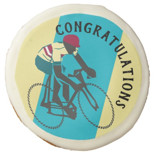 Cyclist 1 sugar cookie