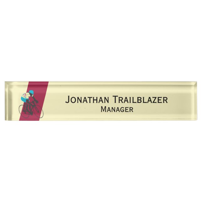Cyclist #2 desk name plate (Front)