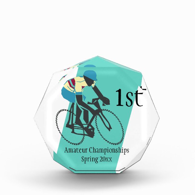 Cyclist #3 acrylic award (Front)