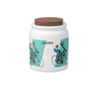 Cyclist #3 candy jar