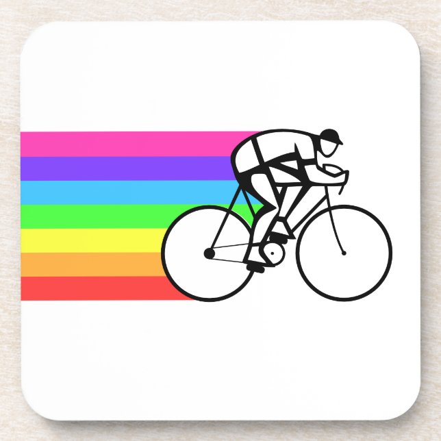 Cyclist Beverage Coaster (Front)