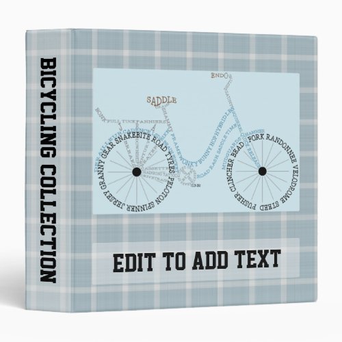 Cyclist Bicycling Bycicle Cycling 3 Ring Binder