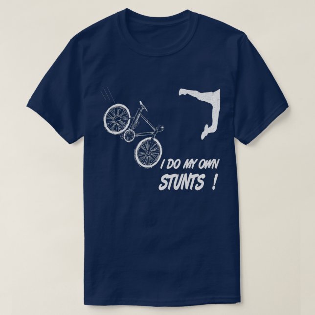 Cyclist bike, bicycle crash accident humor funny b T-Shirt (Design Front)