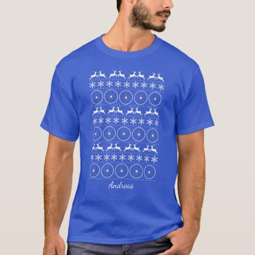 Cyclist Bike Wheel Ugly Christmas Sweater Design