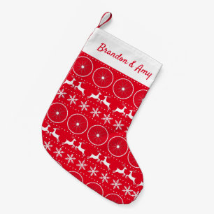 Cyclist Bike Wheels Ugly Christmas Sweater Design Small Christmas Stocking