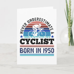 Cyclist born in 1950 70th Birthday Gifts Cycling Card