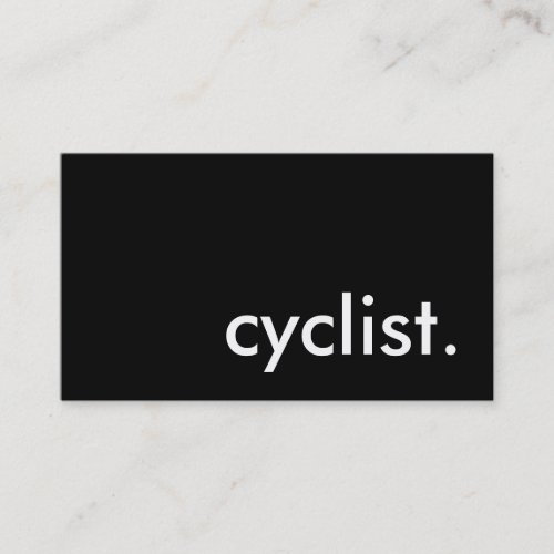 cyclist. business card template