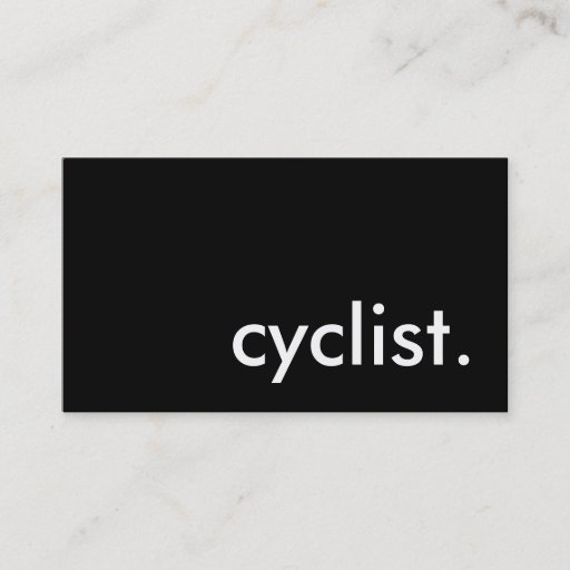 Customizable cyclist. business card template