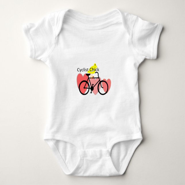 cyclist CHICK--Biking, Bicycle Enthusiast Gifts Baby Bodysuit (Front)