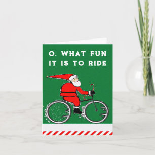Cyclist Christmas Holiday Cards