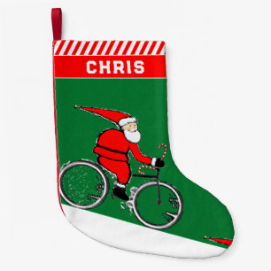 Cyclist Christmas Small Christmas Stocking