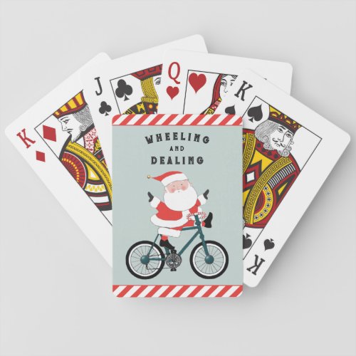 Cyclist Christmas Stocking Stuffer Playing Cards